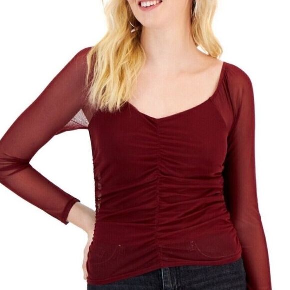 Crave Fame top size XS burgundy new with tags - Picture 2 of 8